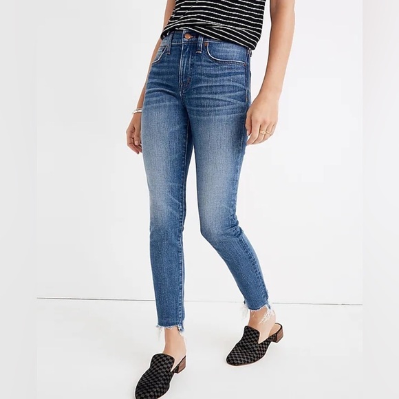 Madewell9" High-Rise Skinny Crop Jeans: Destructed-Hem Edition